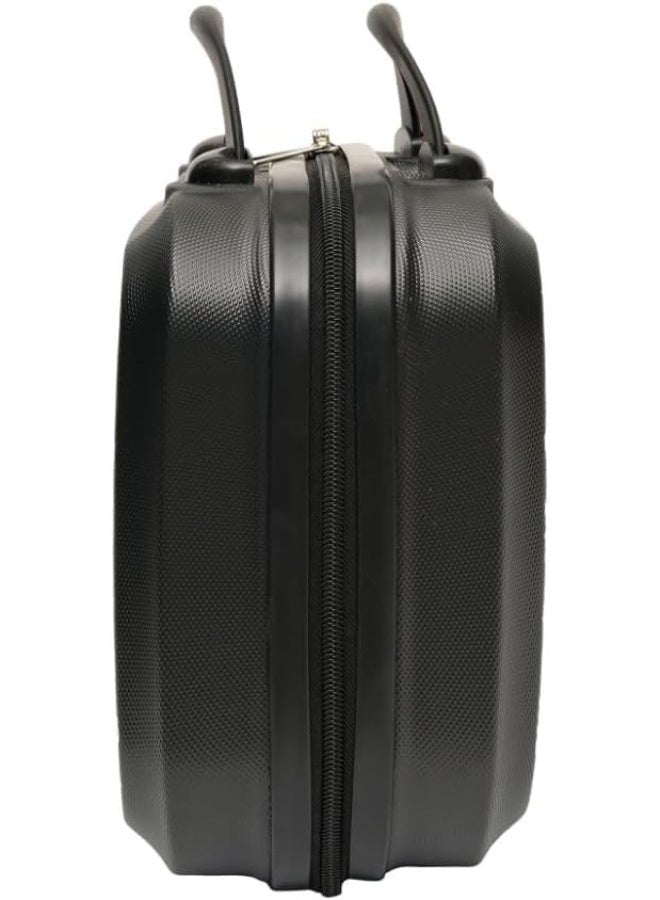 حقيبة مكياج رويال ترافل كبيرة السعة 13.5 بوصة، حقيبة سفر احترافية محمولة لمستحضرات التجميل وأدوات النظافة، أسود - Image 2